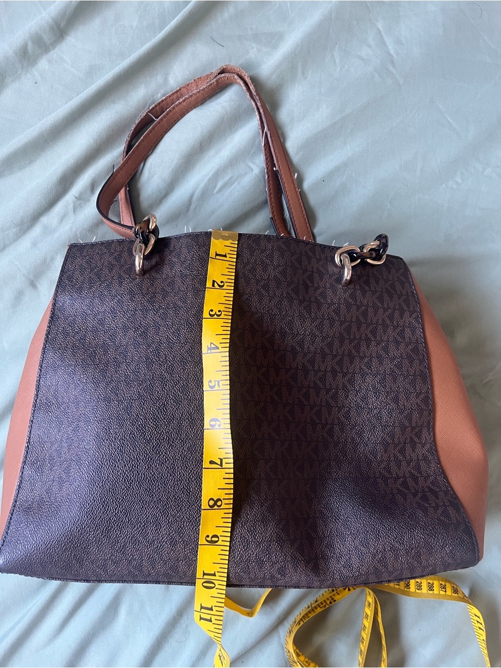 Michael Kors Brown Signature Shoulder Tote